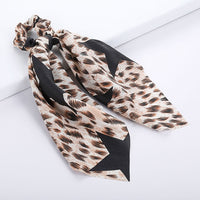 Scrunchie Women Ribbon Elastic Hair Scarf