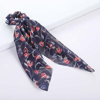 Scrunchie Women Ribbon Elastic Hair Scarf