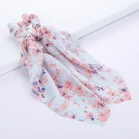 Scrunchie Women Ribbon Elastic Hair Scarf