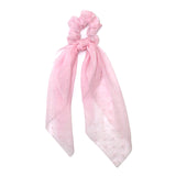 Scrunchie Women Ribbon Elastic Hair Scarf