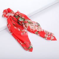 Scrunchie Women Ribbon Elastic Hair Scarf