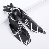 Scrunchie Women Ribbon Elastic Hair Scarf